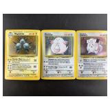Three 1999 Vintage Pokemon Holographic Cards. Incl