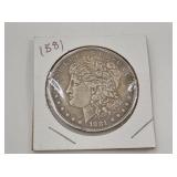 1881 O Morgan silver dollar