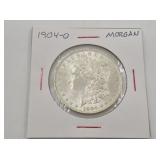 1904 O Morgan silver dollar AU 50 or better