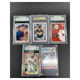 Lot of Assorted MLB graded cards. Includes Mark Mc
