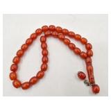 Lovely set of amber Islamic prayer beads, correctl