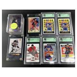 Assorted NHL card lot. Manyare graded. Includes Wa