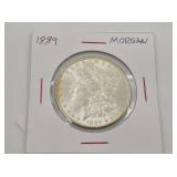 1889 Morgan silver dollar low mint state