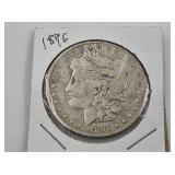 1896 S Morgan silver dollar