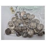 118 Unresearched Buffalo nickels
