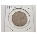 1866 Large cent grades around a 4