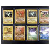 Eight Vintage Pokemon 1999 non holo rare cards fro