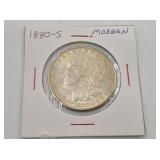 1880 S Morgan silver dollar low mint state
