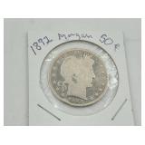 1892 Barber silver half dollar