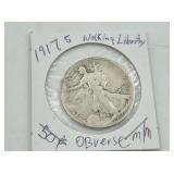 1917 S Walking Liberty silver half dollar, obverse