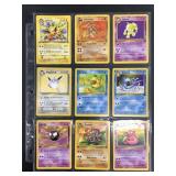 Nine 1999 Vintage Pokemon non holo Rares. Includin