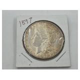 1897 Morgan silver dollar