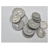 Variety of WWII French aluminum coinage