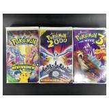 Lot of three VHS Pokemon Movies.