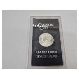 1882 Carson City Morgan silver dollar, low mint st