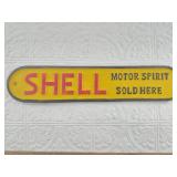 New SHELL style cast iron sign 14" long