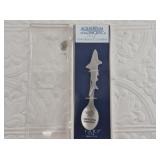 Pewter spoon from the Aquarium of the Pacific in L