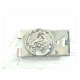 Sterling silver Mexican money clip bearing traditi