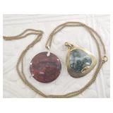 Several stone pendants