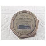 Modern brass pocket compass based on an early Engl