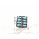 Antique Navajo silver and coral pawn ring size 6 1