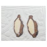 2 Pieces of finely polished ancient walrus ivory f