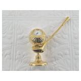 Golf ball and club desktop clock, battery required