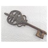 Cast iron dï¿½cor, resembles a large key 14.5" long