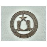 Cast iron cowboy scene wall dï¿½cor