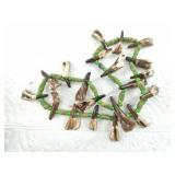 Buffalo tooth and new trade bead necklace