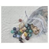 Bag of beads and stones