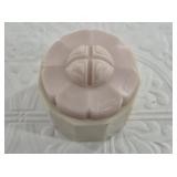 Antique threaded glass soap container from Yardley