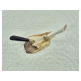 Desktop 2 piece pen holder made from ancient walru