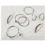 4 Pairs of sterling silver earrings, 13.8 grams to