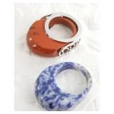 Interchangeable ring with sterling silver base and