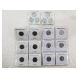 Variety of steel and Indian head cents
