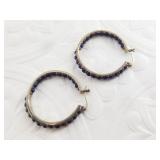 Sterling silver and lapis lazuli earrings