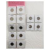 Variety of US nickels with Liberty nickels and Wes