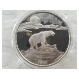 1989 A State of Alaska coin 1 troy oz. .999 featur