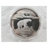 1989 A State of Alaska coin 1 troy oz. .999 featur