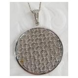 14kt Gold and diamond necklace, total weight is 5