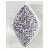 Sterling silver ring: with tanzanite size 7