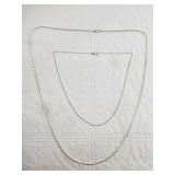 2 Sterling silver chains, total weight is 18.2 gra