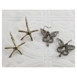 2 Pairs of sterling silver earrings, total weight