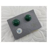 Beautiful pair of malachite post earrings