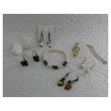 Variety of fashion jewelry, natural and synthetic