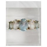 10kt Gold and sapphire ring, size 8, total weight