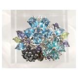 Sterling silver ring: with topaz size 7