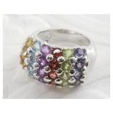 Sterling silver ring: with tanzanite size 5