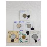 Small lot of foreign coins: 1925 French silver Ind